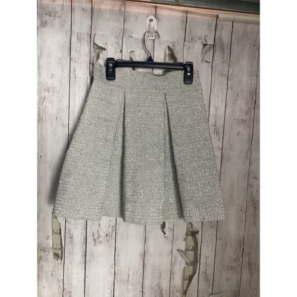 Devlin Sparkly Shimmer Silver Mini Skirt Women's Size Small